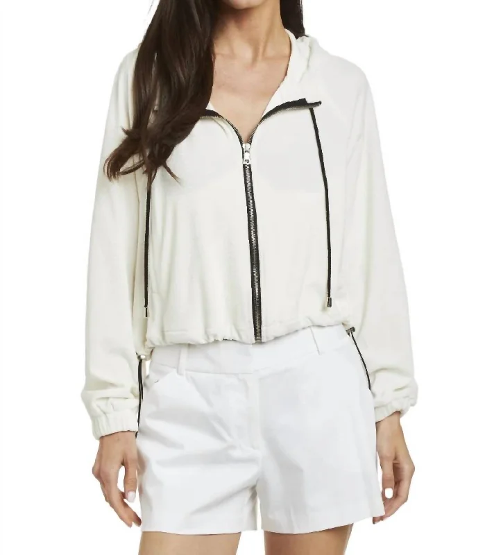 lightweight packable jacket for women -Diana Jacket In Ivory