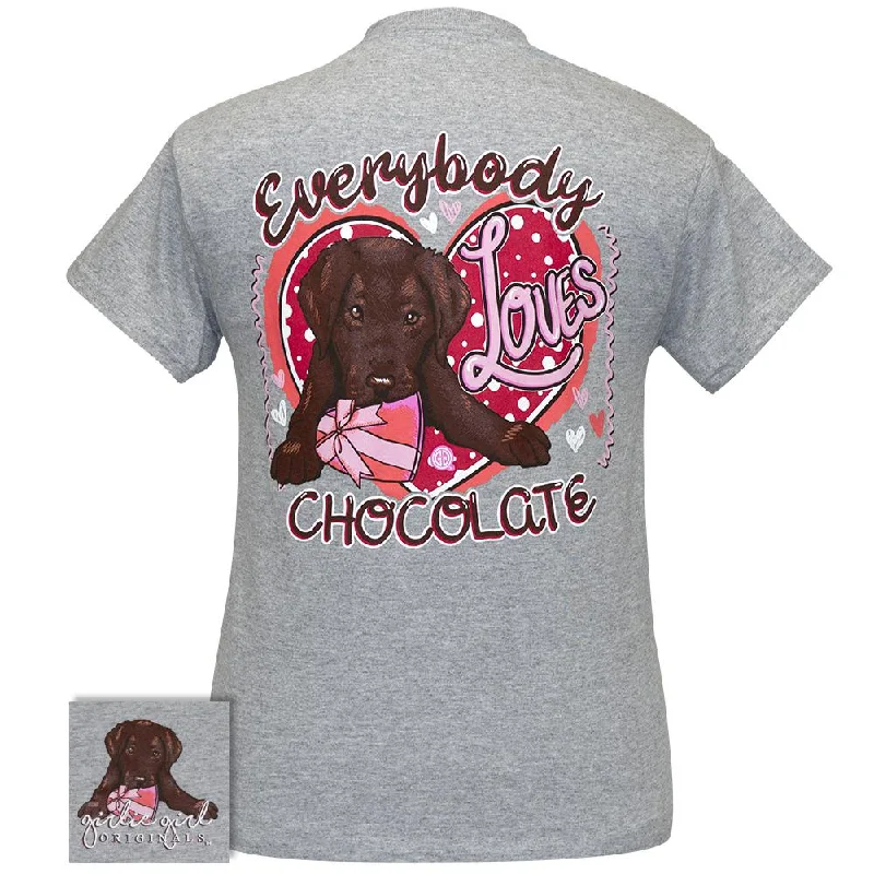 soft-touch modal t-shirt for women -Love Chocolate-Sport Grey SS-2388