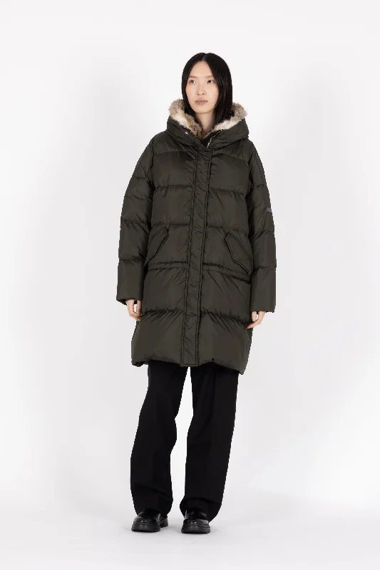 women's double-breasted coat -OVERSIZED DOWN PARKA YRA