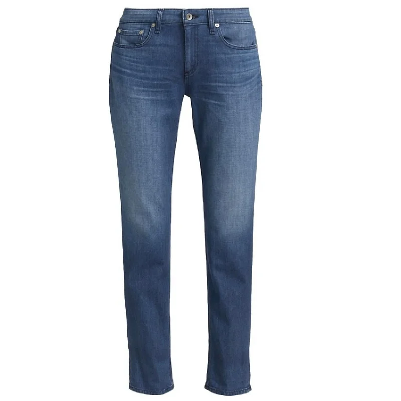 high-waisted bootcut jeans for women -Dre Low-Rise Slim Boyfriend Jeans