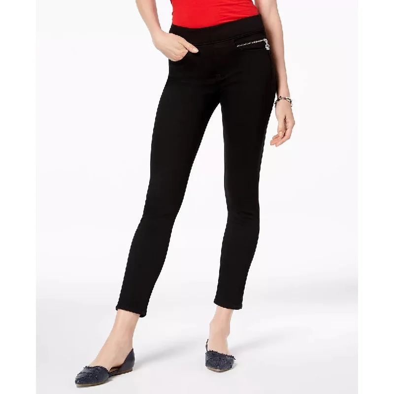 women's slim-fit jeggings -Tommy Hilfiger Women's Gramercy Pull-On Skinny Jeans Black Size 8