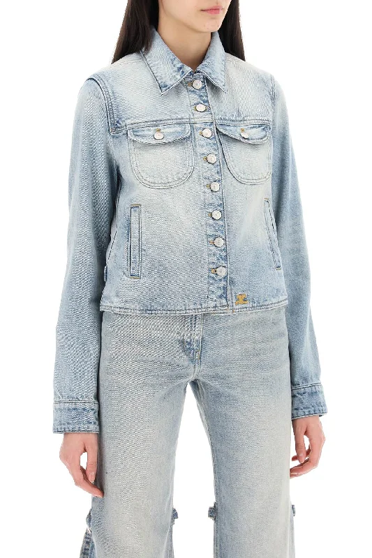 women's travel-friendly jacket -Courreges Denim Trucker Jacket For