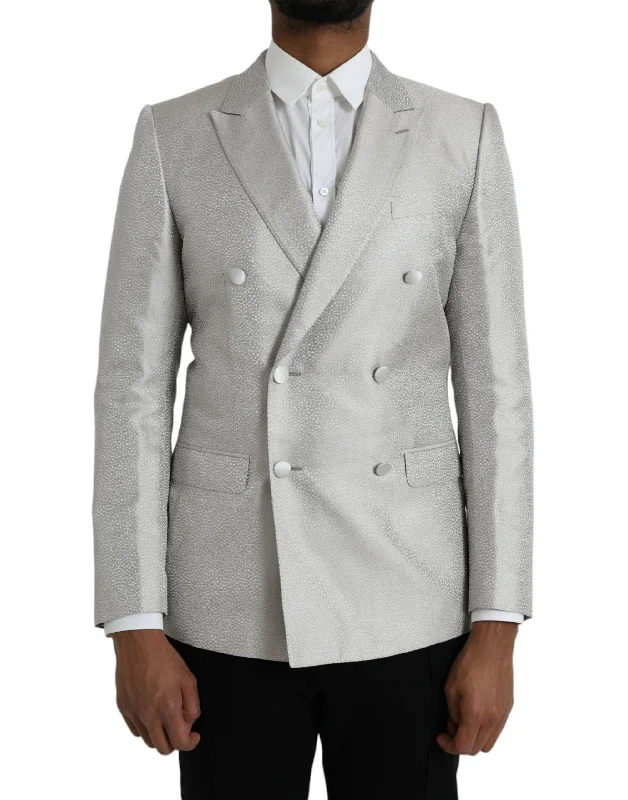 women's winter coat -Dolce & Gabbana  MARTINI Double Breasted Coat Men's Blazer