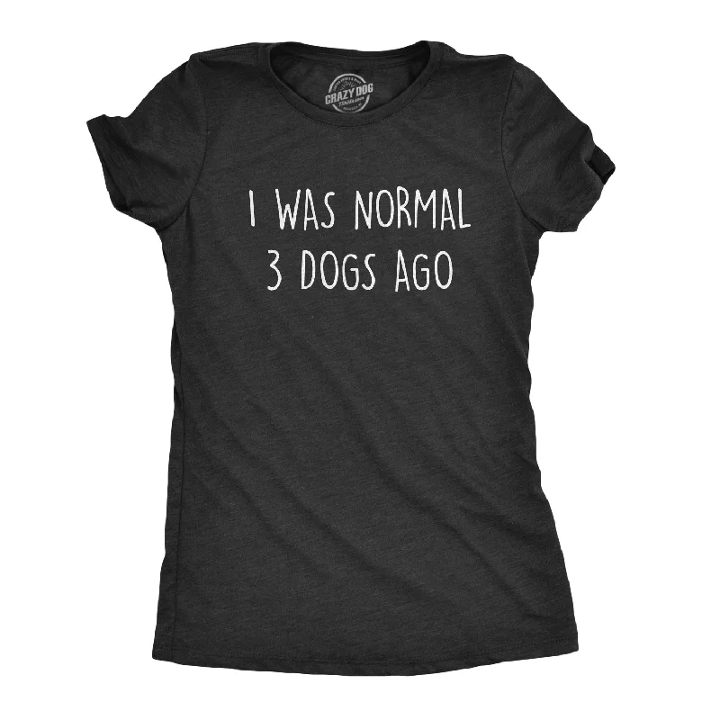 stylish cutout shoulder top for women -I Was Normal 3 Dogs Ago Women's T Shirt