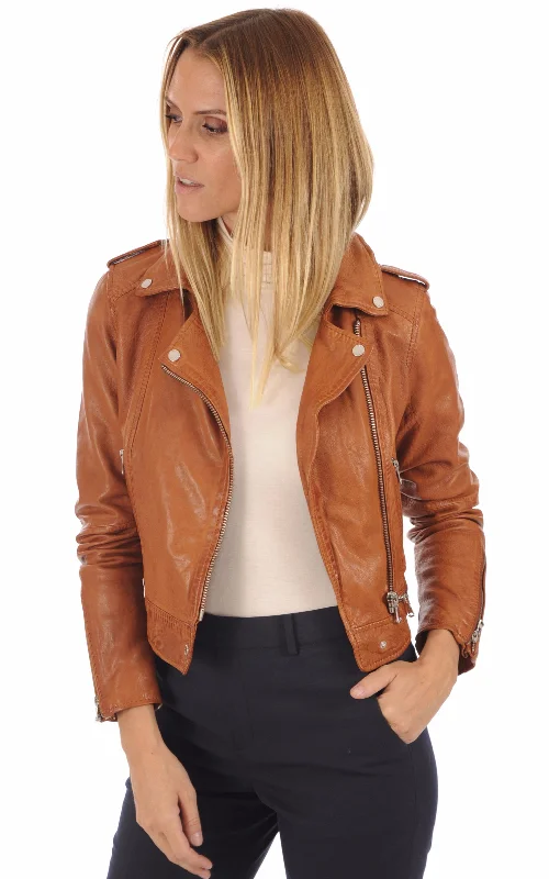 women's relaxed fit blazer -Zoey Women's Jacket Real Leather #1026