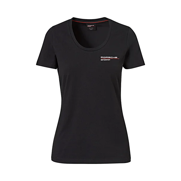 women's knitted sweater top -Porsche Ladies T-Shirt (Black)- Motorsport Collection