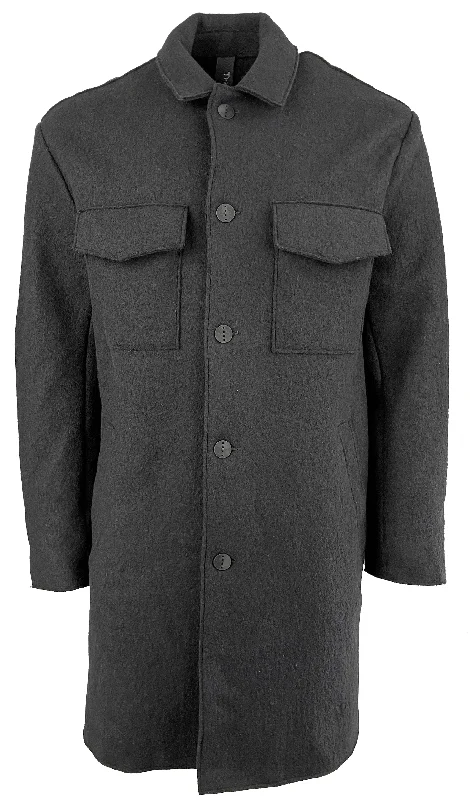 oversized women's coat -Transit Single Breasted Wool Coat in Black