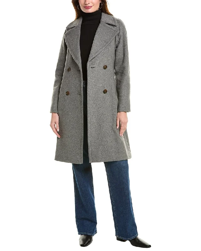 sophisticated evening coat for women -Brooks Brothers Wool-Blend Coat