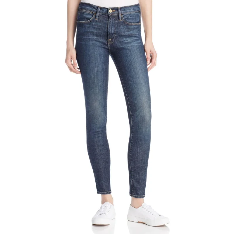 women's bootcut flare jeans -Le High Womens Denim High Rise Skinny Jeans