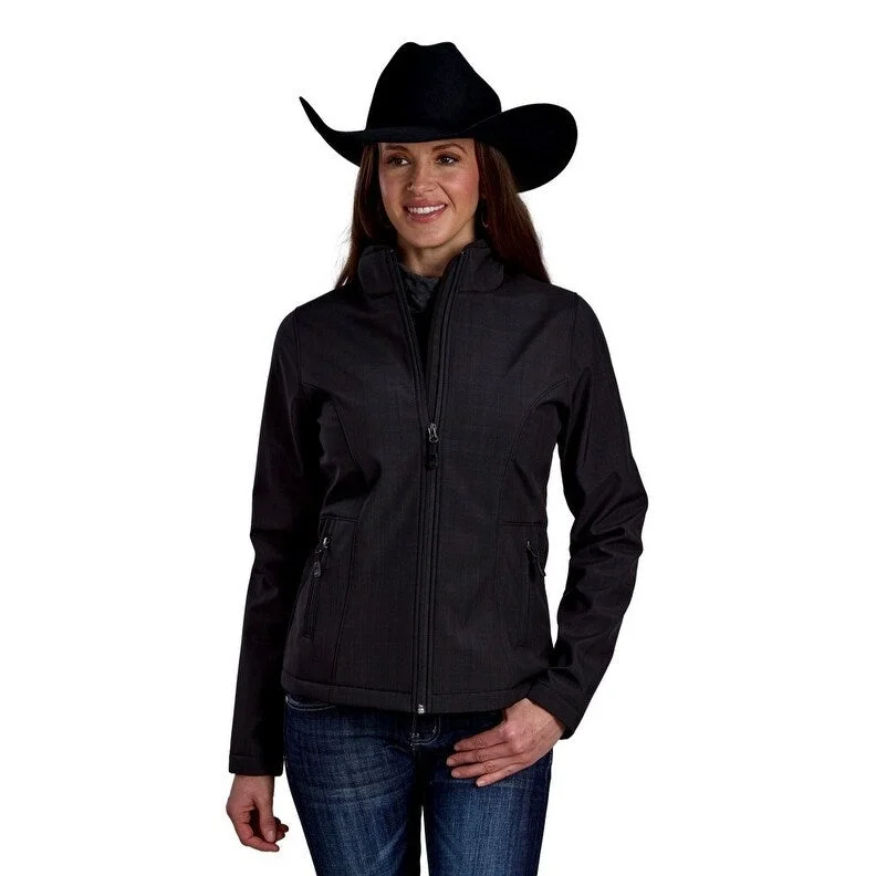 lightweight packable jacket for women -Roper Western Jacket Womens Bonded Technical 03-098-0780-6009 GY