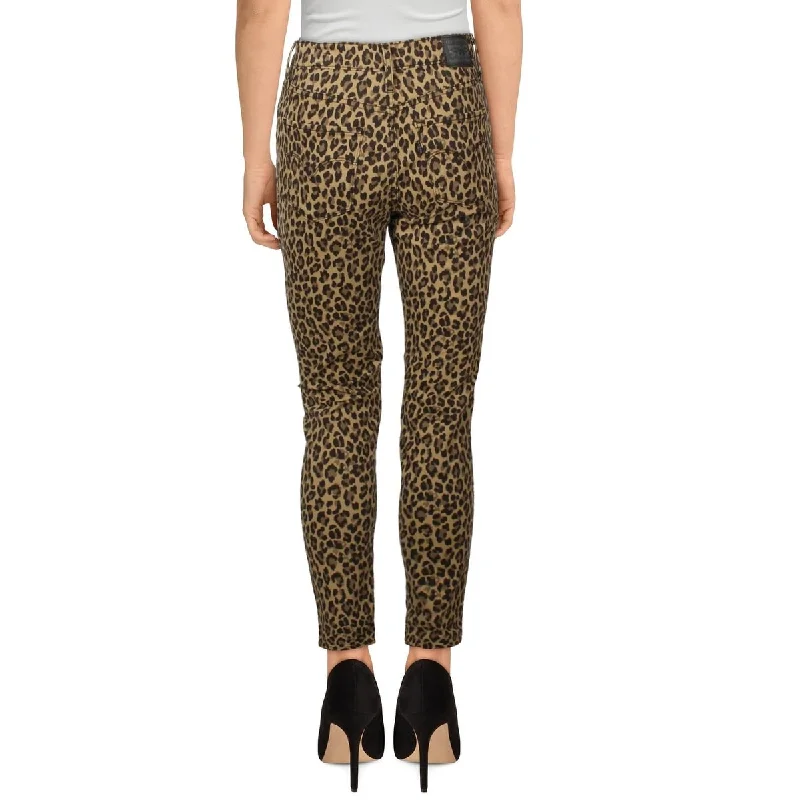 women's embroidered denim pants -Levi's Women's 720 High Rise Super Skinny Leopard Print Jeans Leopard Size 25X30