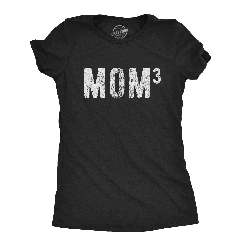 chic layered ruffle top for ladies -Mom Of Three Women's T Shirt