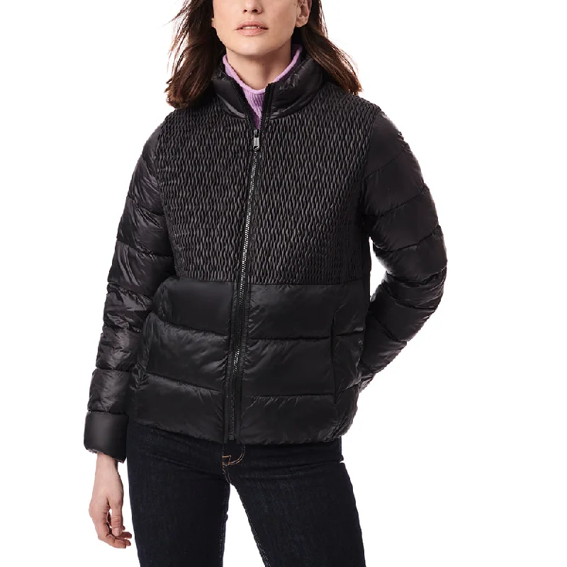 women's relaxed boyfriend blazer -Combo Puffer Jacket