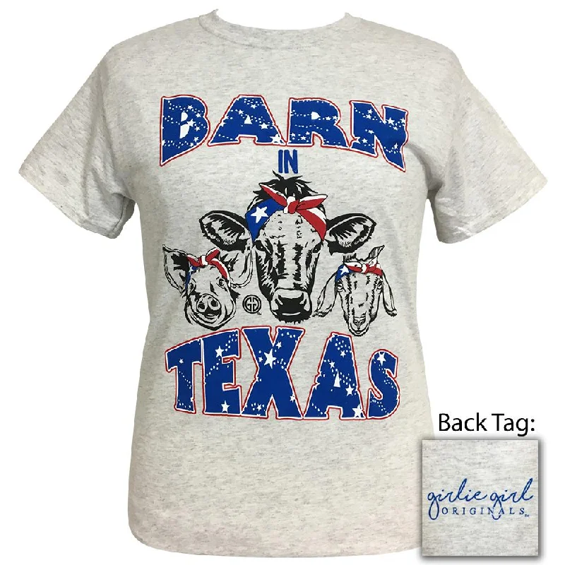 soft waffle-knit top for ladies -Barn Texas-Ash SS-1931