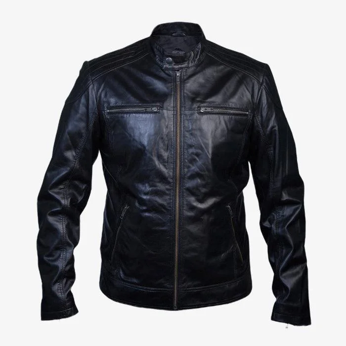 ladies' quilted coat -Motorcycle Jacket