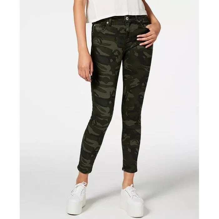 stylish black skinny jeans for women -Sts Blue Women's Ellie Camouflage-Print Ankle Skinny Jeans Green Size 26