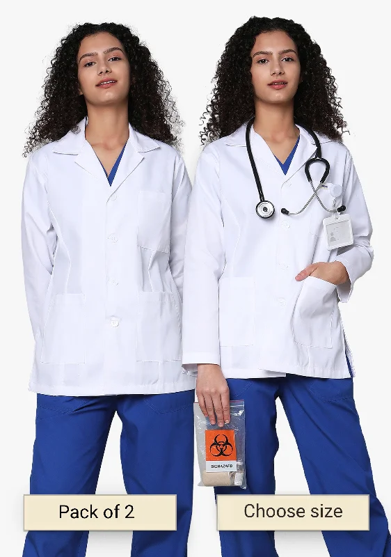 women's relaxed fit blazer -Focus Women's Lab coat apron (Pack of 2)