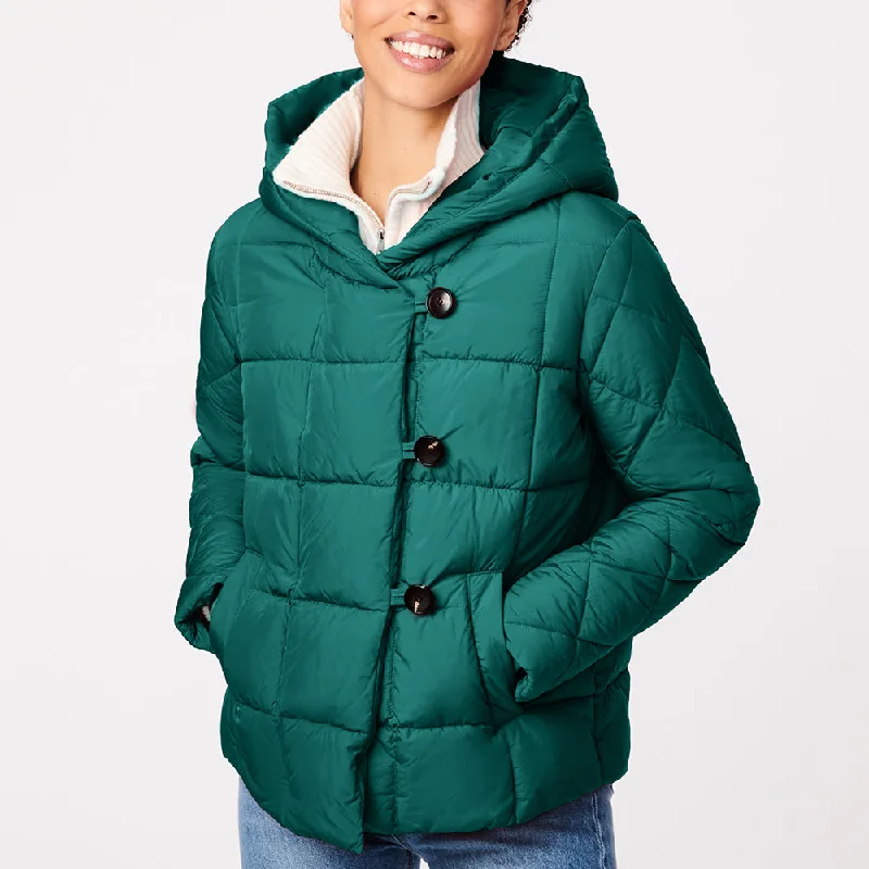 women's classic pea coat -Hooded Puffer Jacket