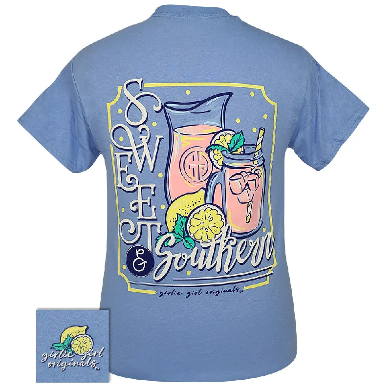 trendy tie-dye t-shirt for ladies -Sweet & Southern Carolina Blue SS-2454