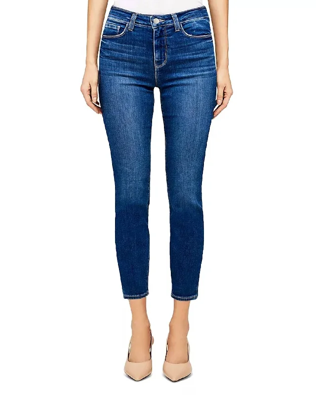 women's modern straight-leg jeans -Margot High Rise Skinny Pant In Camden