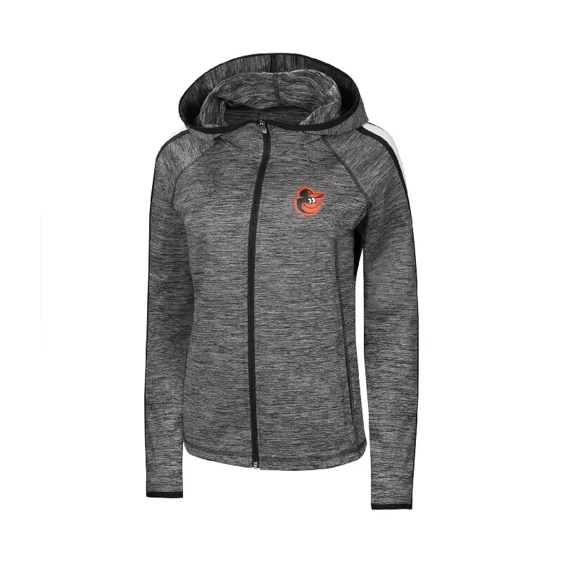 women's varsity bomber jacket -G-III Sports Womens Baltimore Orioles Jacket, Grey, Medium