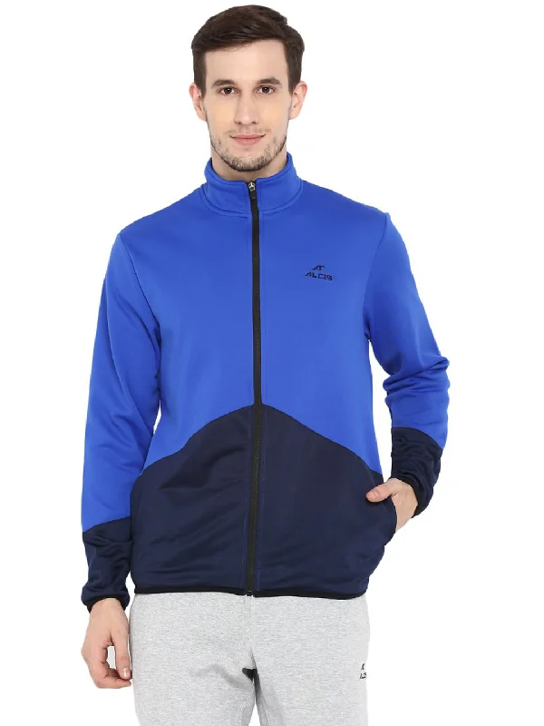 classic trench raincoat for women -Alcis Men Blue Colourblocked Lightweight Sporty Jacket