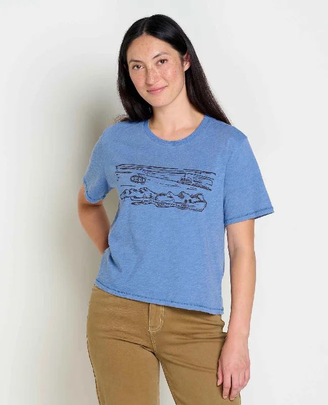 ladies' henley button t-shirt -Women's Boundless Jersey Crew