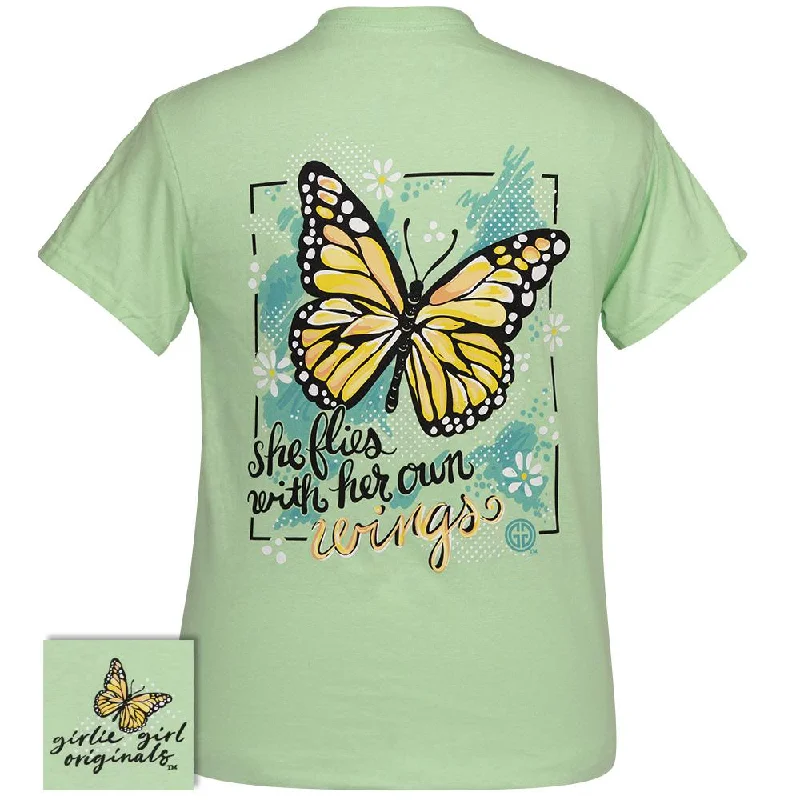 casual relaxed-fit blouse for women -Her Own Wings Mint Green SS-2384