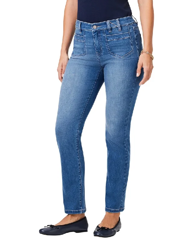 women's chic raw-hem jeans -NIC+ZOE Straight Pocket Jean