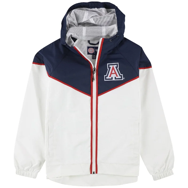 cozy teddy coat for ladies -G-III Sports Womens Arizona Wildcats Windbreaker Jacket, White, Small